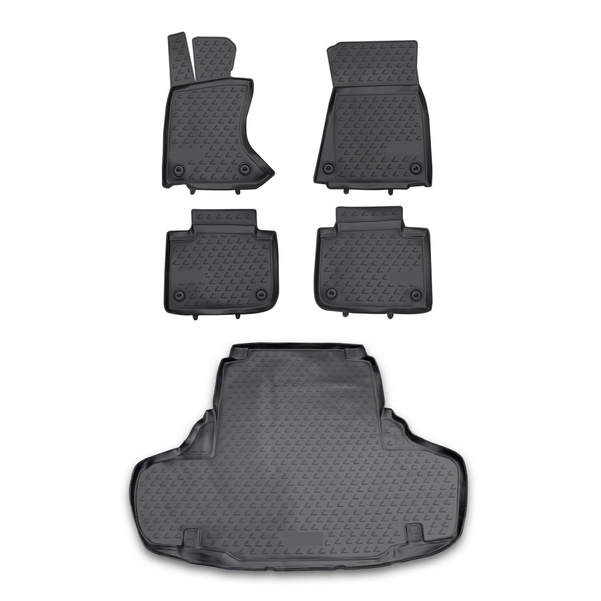 Lexus GS350 Floor-Trunk Mats - Omac - KIT 3D - Black - '13-'17